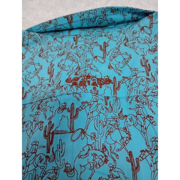 ARIAT REAL (WESTERN) FITTED BUTTON LONG SLEEVE SHIRT SIZE: LARGE - Picture 12 of 12